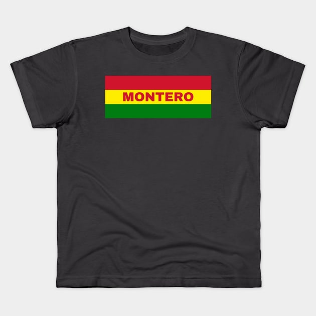 Montero City in Bolivian Flag Colors Kids T-Shirt by aybe7elf